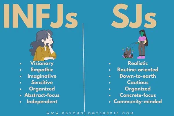 How compatible INFJs are with ISFJs, ISTJs, ESFjs, ESTJs