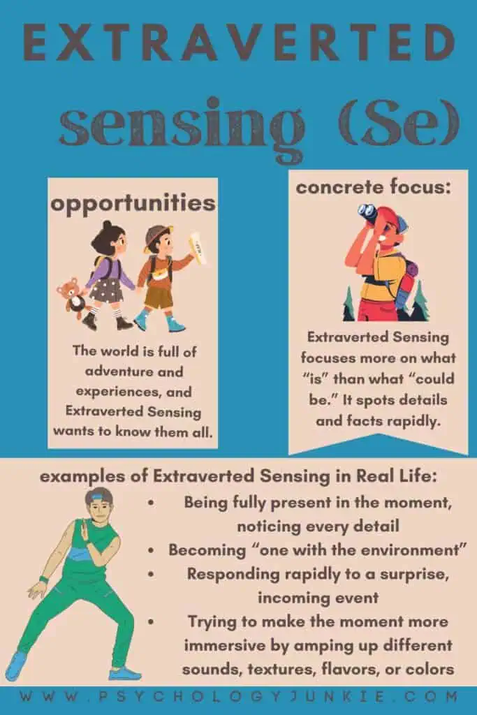 Discover what Extraverted Sensing, or Se, really is and how it impacts ESFPs, ESTPs, ISFPs, and ISTPS