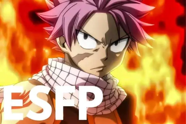 Natsu Dragneel is an ESFP anime character