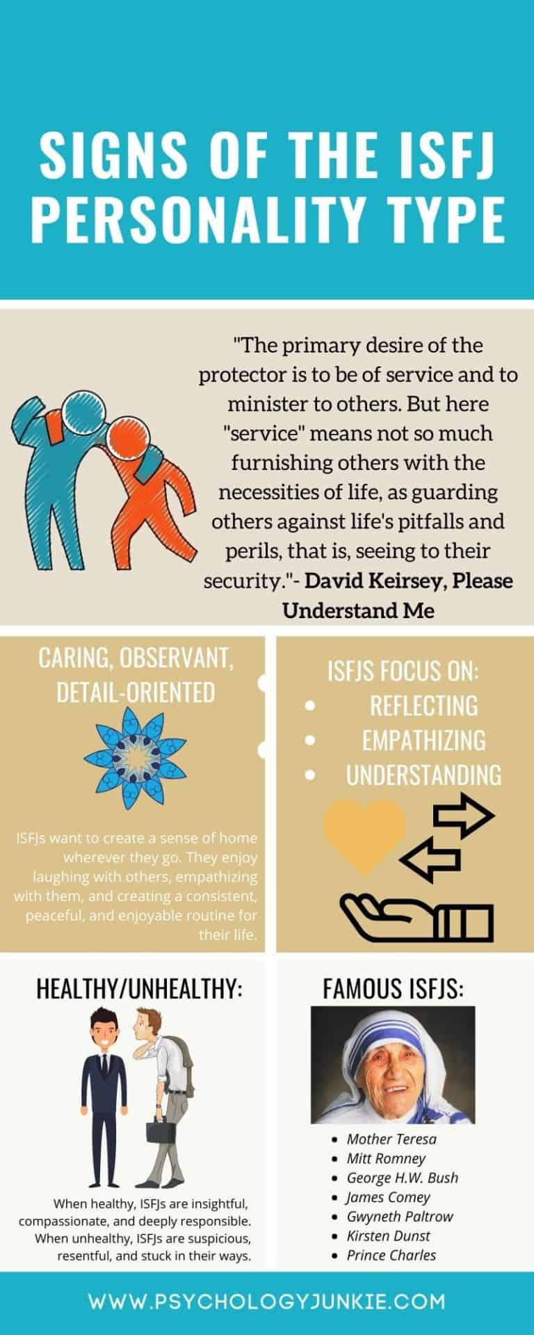 Signs That You Re An Isfj The Protector Personality Type Psychology Junkie