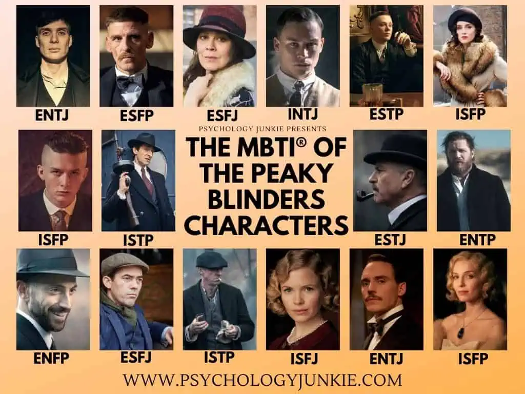 The Myers-Briggs (MBT) personality types of the Peaky Blinders characters. #MBTI #Personality