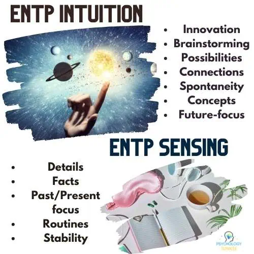 ENTP intuition and sensing