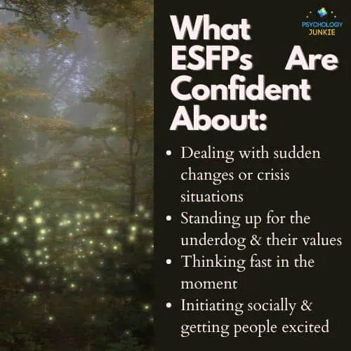 A list of things ESFPs are confident about