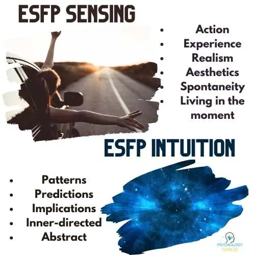 ESFP Sensing and Intuition dynamic