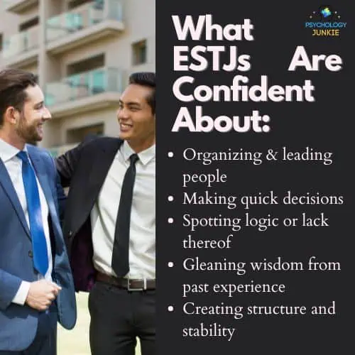 List of things ESTJs are confident about