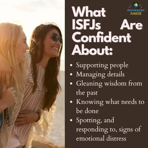 List of things ISFJs are confident about