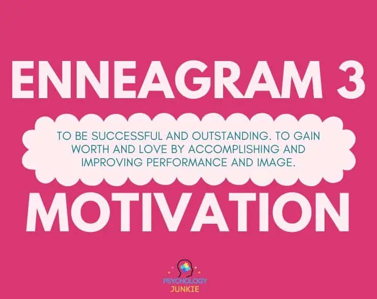 Enneagram 3 motivation is to be successful and worthwhile