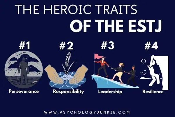 ESTJ heroic traits: persistence, responsibility, resilience