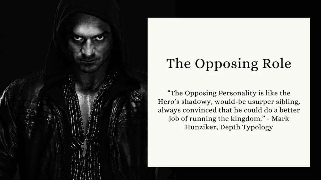 The Opposing Role counterbalances the dominant function in the personality type