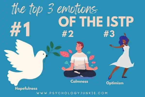 The top 3 emotions of the ISFP (hopefulness, calmness, optimism)