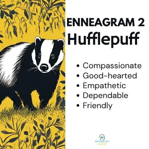 Enneagram 2 is Hufflepuff