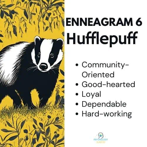 Enneagram 6 is Hufflepuff