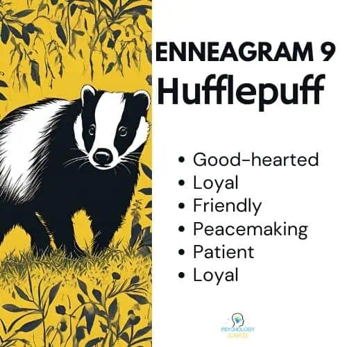 Enneagram 9 is Hufflepuff