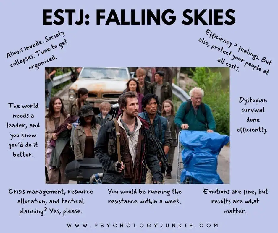 ESTJ post-apocalyptic show is Fallign Skies